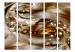 Room Divider Screen Chocolate Tide II - abstract diamonds and brown waves and swirls 95382 additionalThumb 3