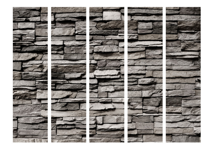 Room Separator Stone Facade II - texture of stone bricks in gray motif 95482 additionalImage 3
