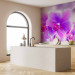 Wall Mural Purple orchids - floral motif on a background with light glow effect 106592 additionalThumb 7