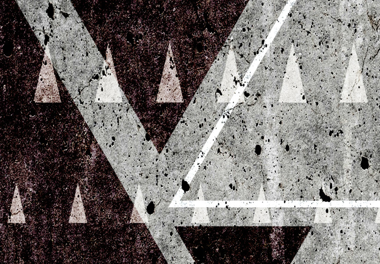 Photo Wallpaper Triangles - geometric composition in various colours on a concrete background 107692 additionalImage 3