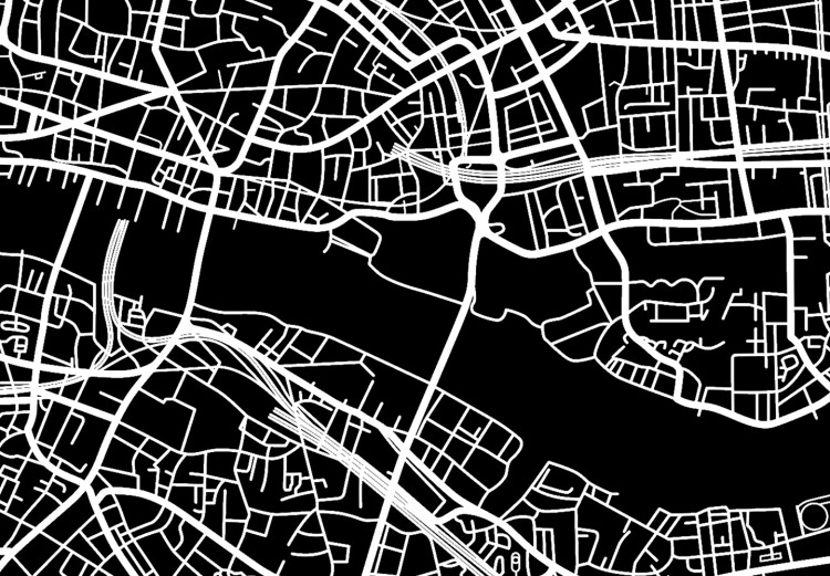 Canvas Dark Map of London (1 Part) Vertical 118092 additionalImage 5
