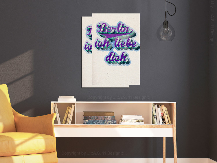 Wall Poster Berlin Ich Liebe Dich - graffiti with German texts against a beige background 118792 additionalImage 17