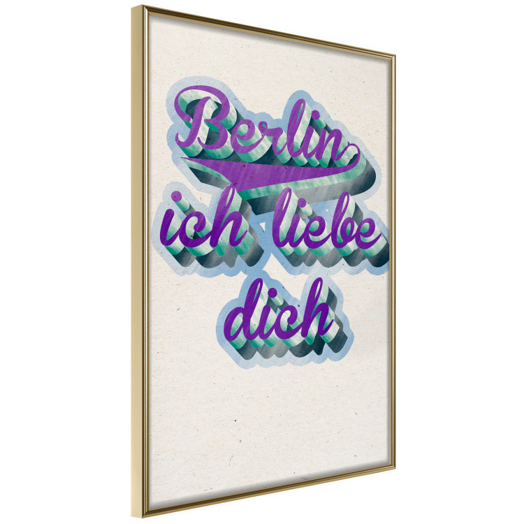 Wall Poster Berlin Ich Liebe Dich - graffiti with German texts against a beige background 118792 additionalImage 12
