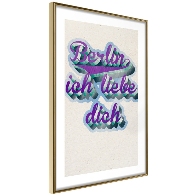 Wall Poster Berlin Ich Liebe Dich - graffiti with German texts against a beige background 118792 additionalImage 6