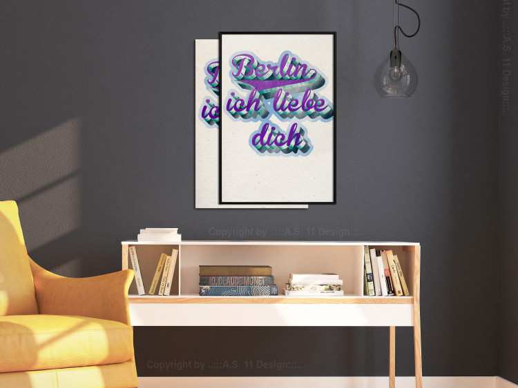 Wall Poster Berlin Ich Liebe Dich - graffiti with German texts against a beige background 118792 additionalImage 3