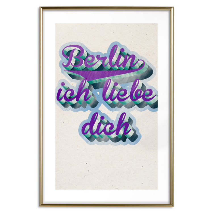 Wall Poster Berlin Ich Liebe Dich - graffiti with German texts against a beige background 118792 additionalImage 14
