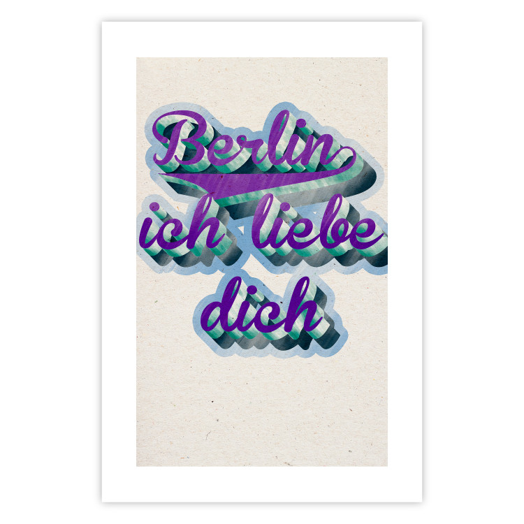 Wall Poster Berlin Ich Liebe Dich - graffiti with German texts against a beige background 118792 additionalImage 19