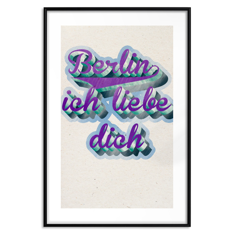 Wall Poster Berlin Ich Liebe Dich - graffiti with German texts against a beige background 118792 additionalImage 15