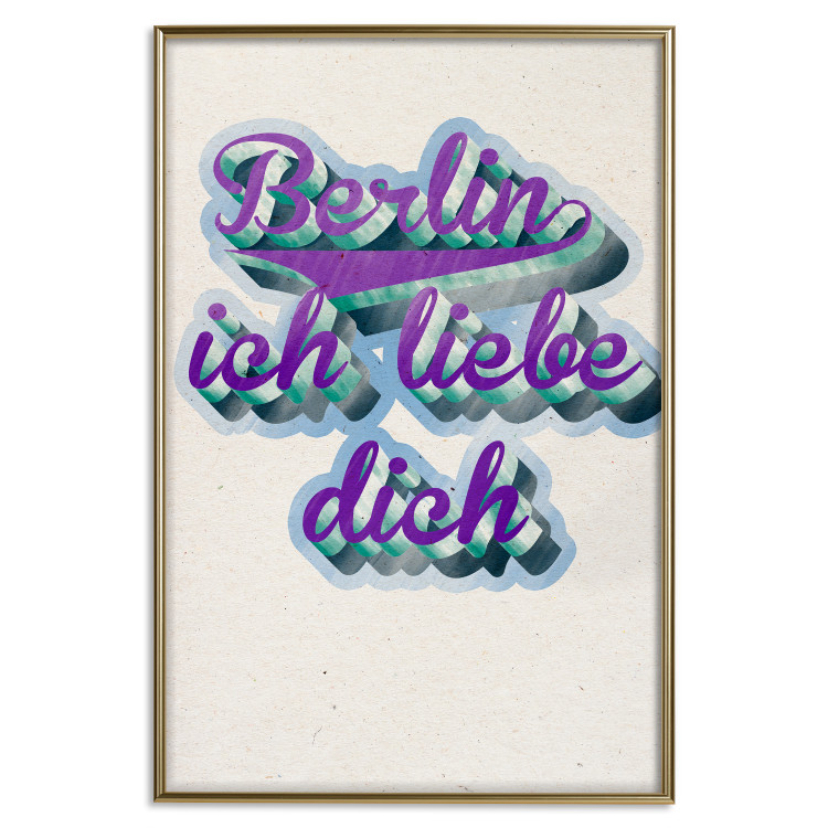 Wall Poster Berlin Ich Liebe Dich - graffiti with German texts against a beige background 118792 additionalImage 16
