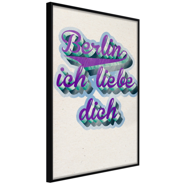Wall Poster Berlin Ich Liebe Dich - graffiti with German texts against a beige background 118792 additionalImage 10