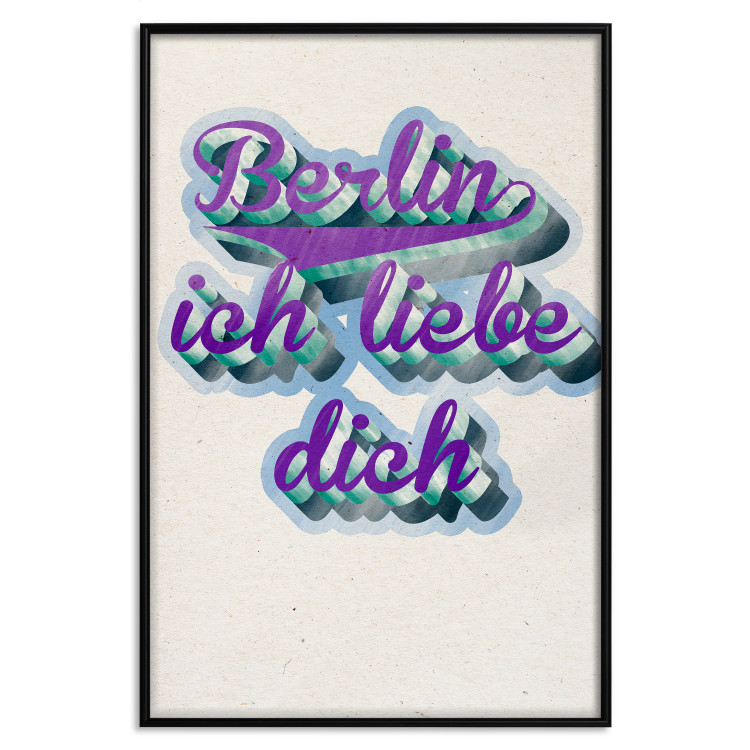 Wall Poster Berlin Ich Liebe Dich - graffiti with German texts against a beige background 118792 additionalImage 18