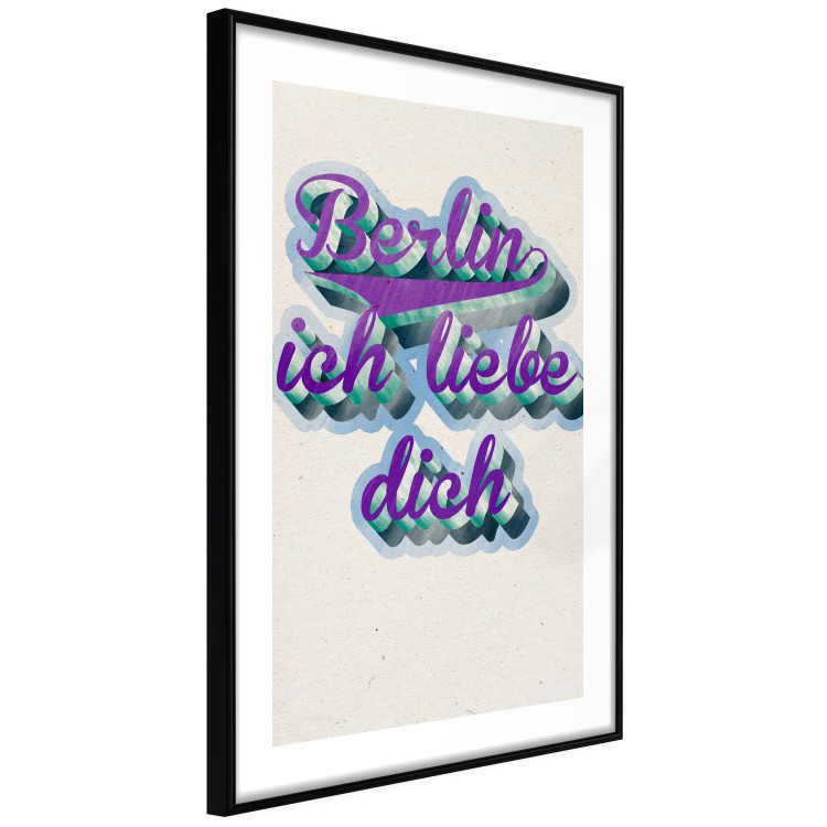 Wall Poster Berlin Ich Liebe Dich - graffiti with German texts against a beige background 118792 additionalImage 11