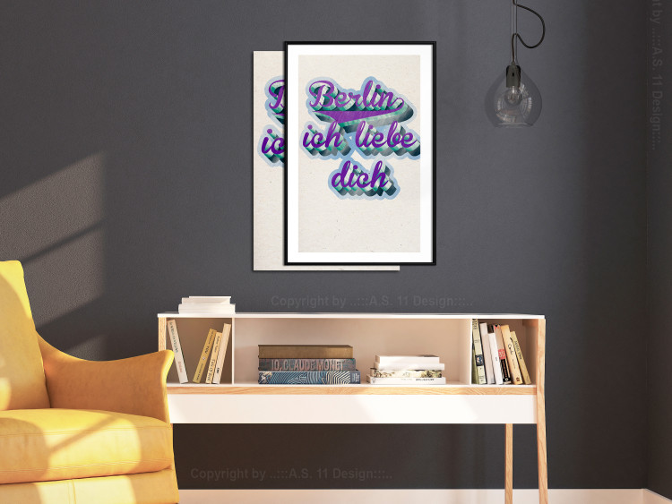 Wall Poster Berlin Ich Liebe Dich - graffiti with German texts against a beige background 118792 additionalImage 4