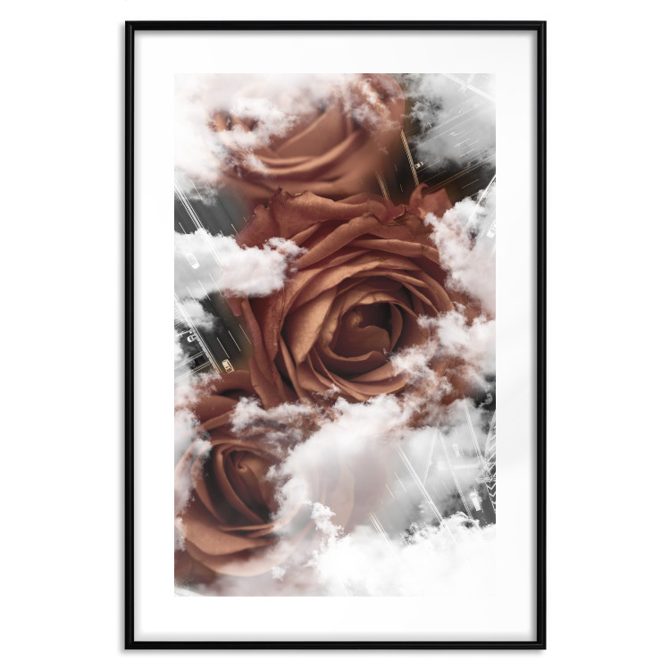 Wall Poster Roses in the Clouds - red flowers amidst clouds above city streets 122792 additionalImage 15