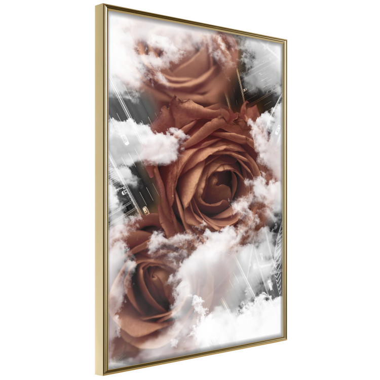 Wall Poster Roses in the Clouds - red flowers amidst clouds above city streets 122792 additionalImage 12