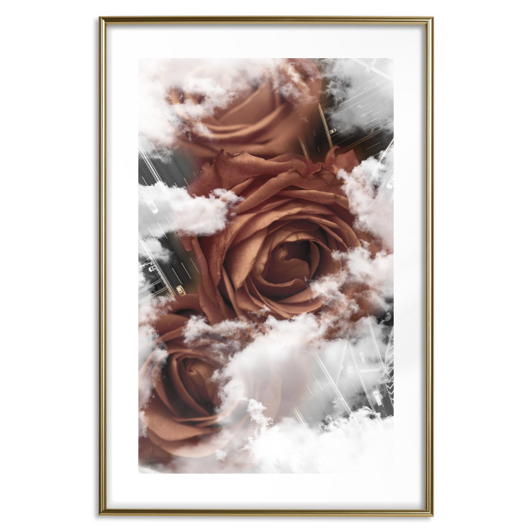 Wall Poster Roses in the Clouds - red flowers amidst clouds above city streets 122792 additionalImage 14