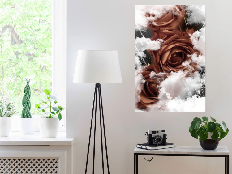 Wall Poster Roses in the Clouds - red flowers amidst clouds above city streets 122792 additionalImage 17