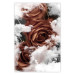 Wall Poster Roses in the Clouds - red flowers amidst clouds above city streets 122792