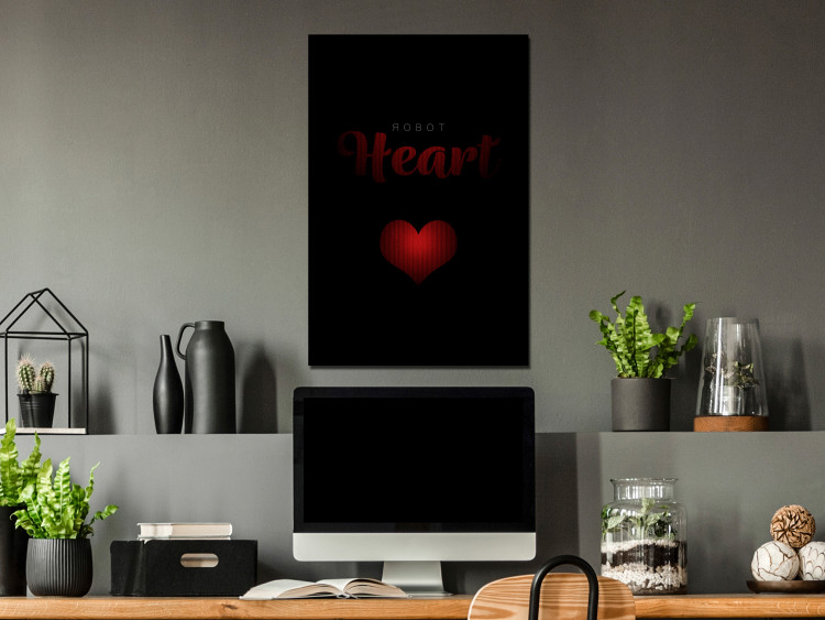 Canvas Art Print Robot Heart (1 Part) Vertical 122892 additionalImage 3