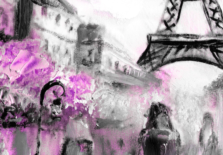 Canvas Colourful Rendez-Vous (1 Part) Wide Pink 123092 additionalImage 4