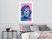 Poster Norma Jeane - fanciful blue-pink portrait of a woman with glasses 123492 additionalThumb 2