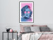 Poster Norma Jeane - fanciful blue-pink portrait of a woman with glasses 123492 additionalThumb 4
