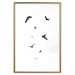 Wall Poster Evening Flight - black and white fantastical flying birds on white background 123592 additionalThumb 16