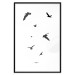 Wall Poster Evening Flight - black and white fantastical flying birds on white background 123592 additionalThumb 24