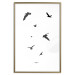 Wall Poster Evening Flight - black and white fantastical flying birds on white background 123592 additionalThumb 16