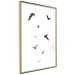Wall Poster Evening Flight - black and white fantastical flying birds on white background 123592 additionalThumb 14