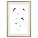 Wall Poster Evening Flight - black and white fantastical flying birds on white background 123592 additionalThumb 19