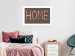 Poster At Home - pink English text on dark fabric texture 123792 additionalThumb 2