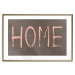 Poster At Home - pink English text on dark fabric texture 123792 additionalThumb 14