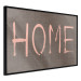 Poster At Home - pink English text on dark fabric texture 123792 additionalThumb 10