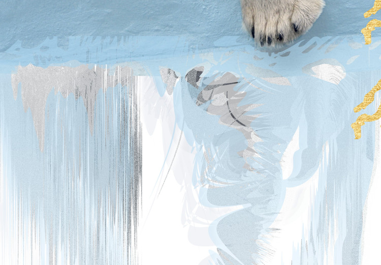 Poster Polar Bear - sleeping winter animal amidst ice on white background 123992 additionalImage 7