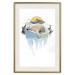 Poster Polar Bear - sleeping winter animal amidst ice on white background 123992 additionalThumb 19