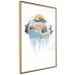 Poster Polar Bear - sleeping winter animal amidst ice on white background 123992 additionalThumb 2