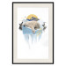Poster Polar Bear - sleeping winter animal amidst ice on white background 123992 additionalThumb 18