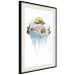 Poster Polar Bear - sleeping winter animal amidst ice on white background 123992 additionalThumb 13