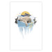 Poster Polar Bear - sleeping winter animal amidst ice on white background 123992 additionalThumb 25