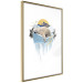Poster Polar Bear - sleeping winter animal amidst ice on white background 123992 additionalThumb 5