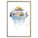 Poster Polar Bear - sleeping winter animal amidst ice on white background 123992 additionalThumb 20