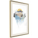 Poster Polar Bear - sleeping winter animal amidst ice on white background 123992 additionalThumb 14