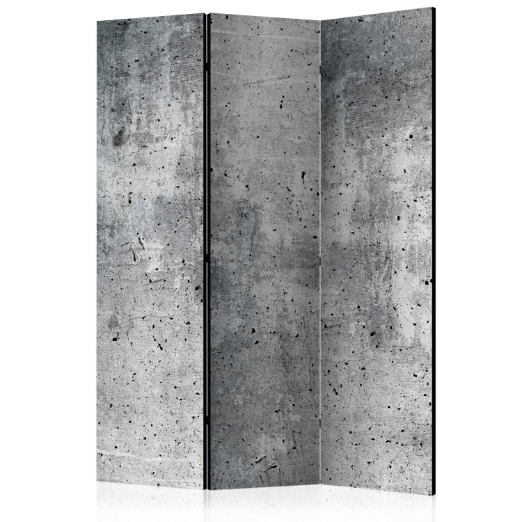 Room Divider Screen Fresh Concrete (3-piece) - industrial pattern in shades of gray 124192