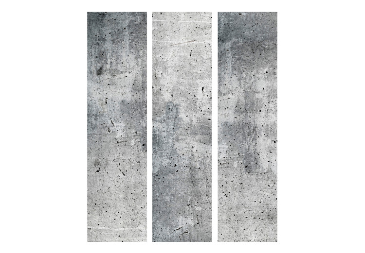 Room Divider Screen Fresh Concrete (3-piece) - industrial pattern in shades of gray 124192 additionalImage 3