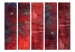 Room Divider Red Concrete II (5-piece) - irregular background with a touch of crimson 124292 additionalThumb 3