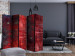 Room Divider Red Concrete II (5-piece) - irregular background with a touch of crimson 124292 additionalThumb 4