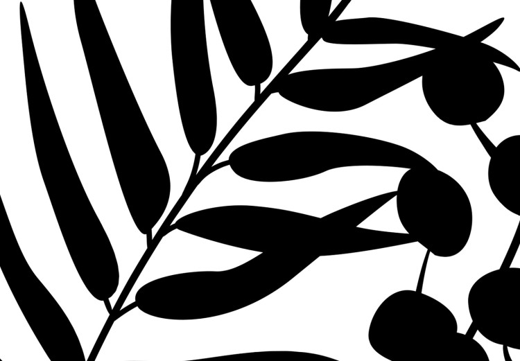Poster Form of Nature - black plant with leaves on a contrasting white background 125092 additionalImage 9