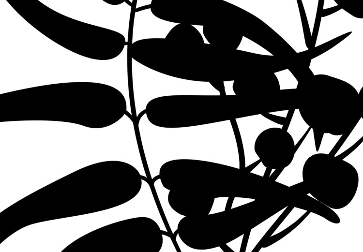 Poster Form of Nature - black plant with leaves on a contrasting white background 125092 additionalImage 10