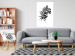Poster Form of Nature - black plant with leaves on a contrasting white background 125092 additionalThumb 17
